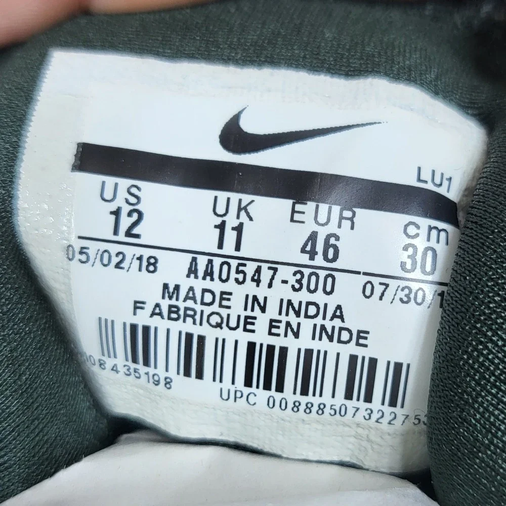 Nike Men Court Borough Mid Winter Outdoor Green Weather Resistant Sneakers Sz 12